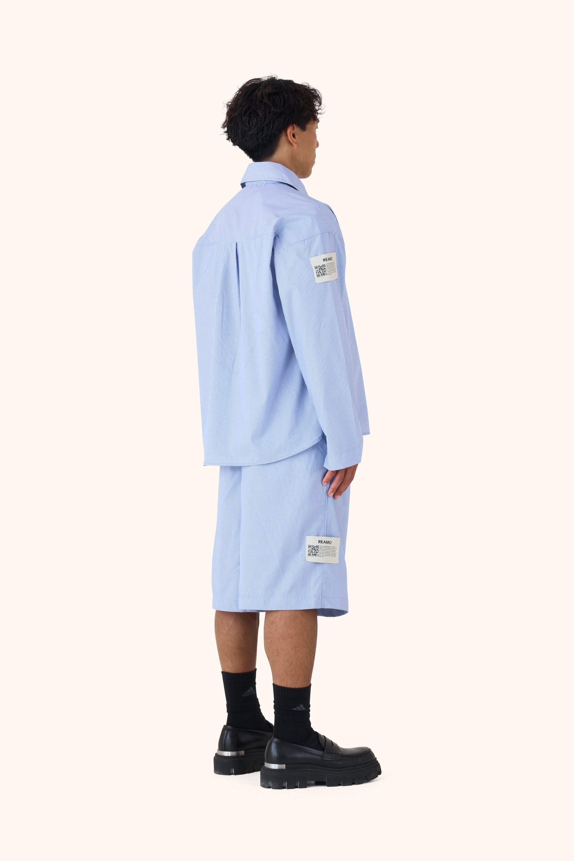 Nara Blue Pinstripe Polo