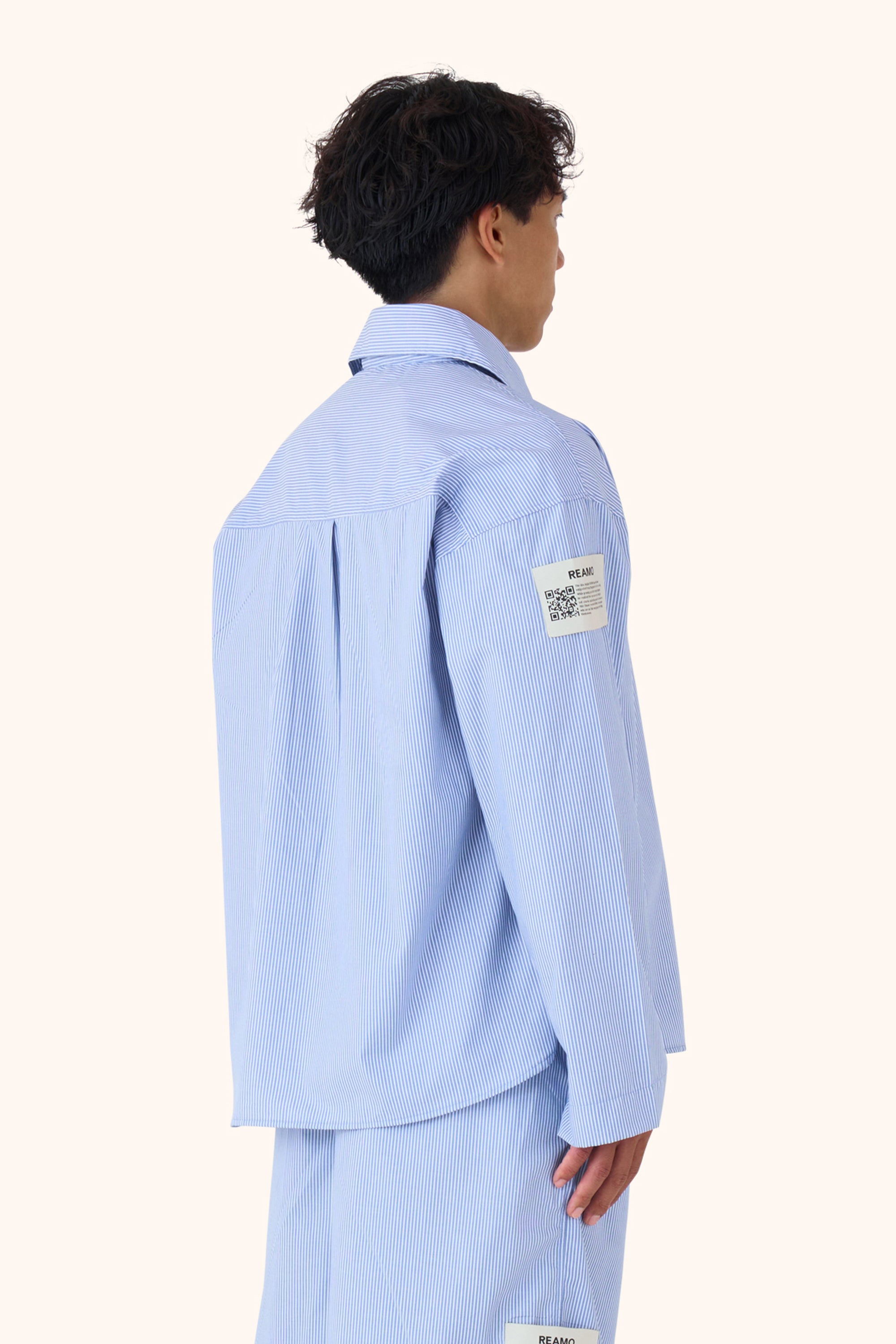 Nara Blue Pinstripe Polo