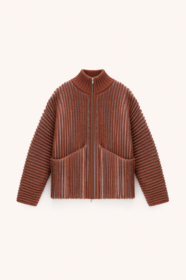 NIROB WOOL KNIT ZIPPER