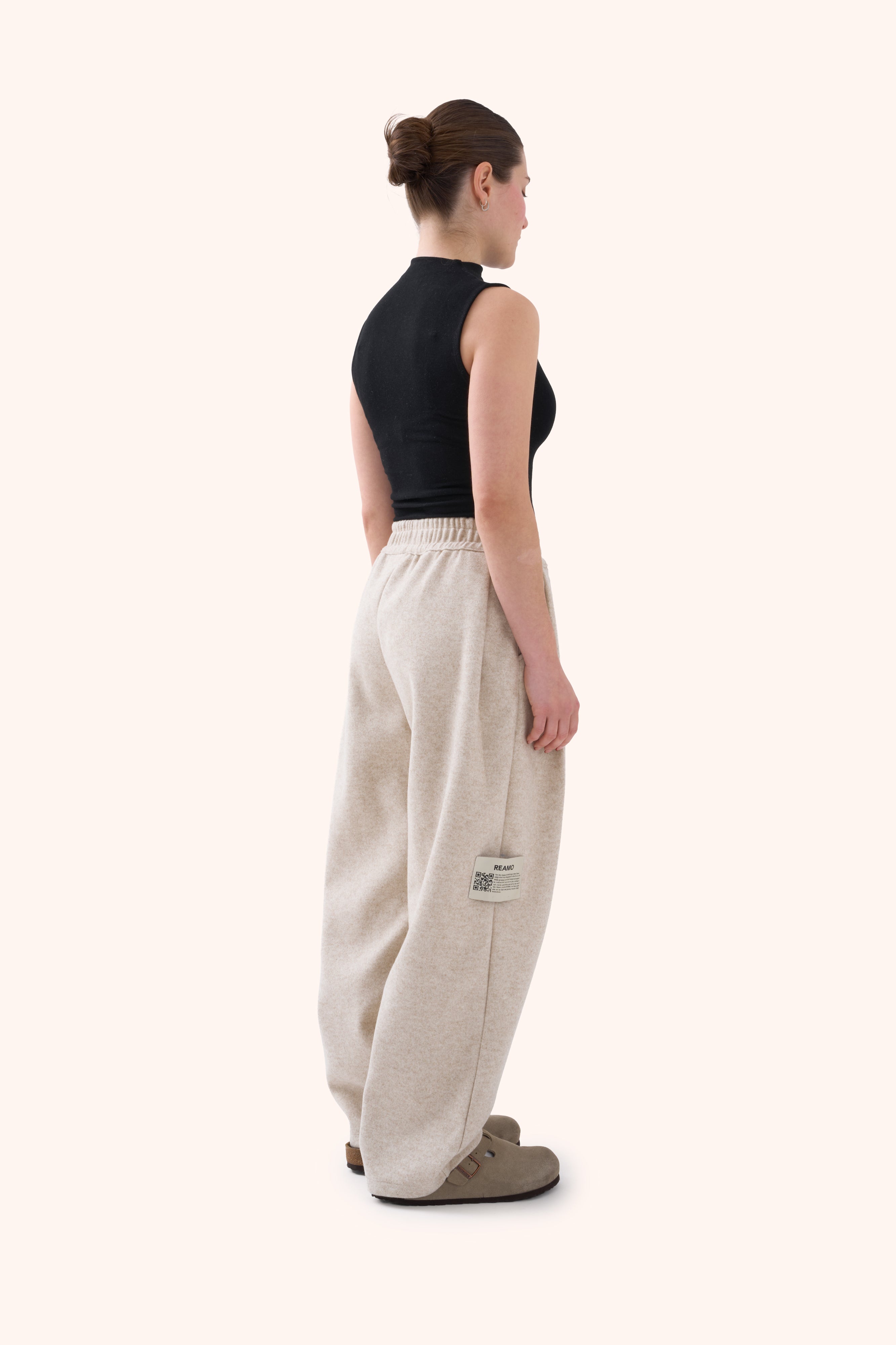 Sha Pleated Sandstone Trousers