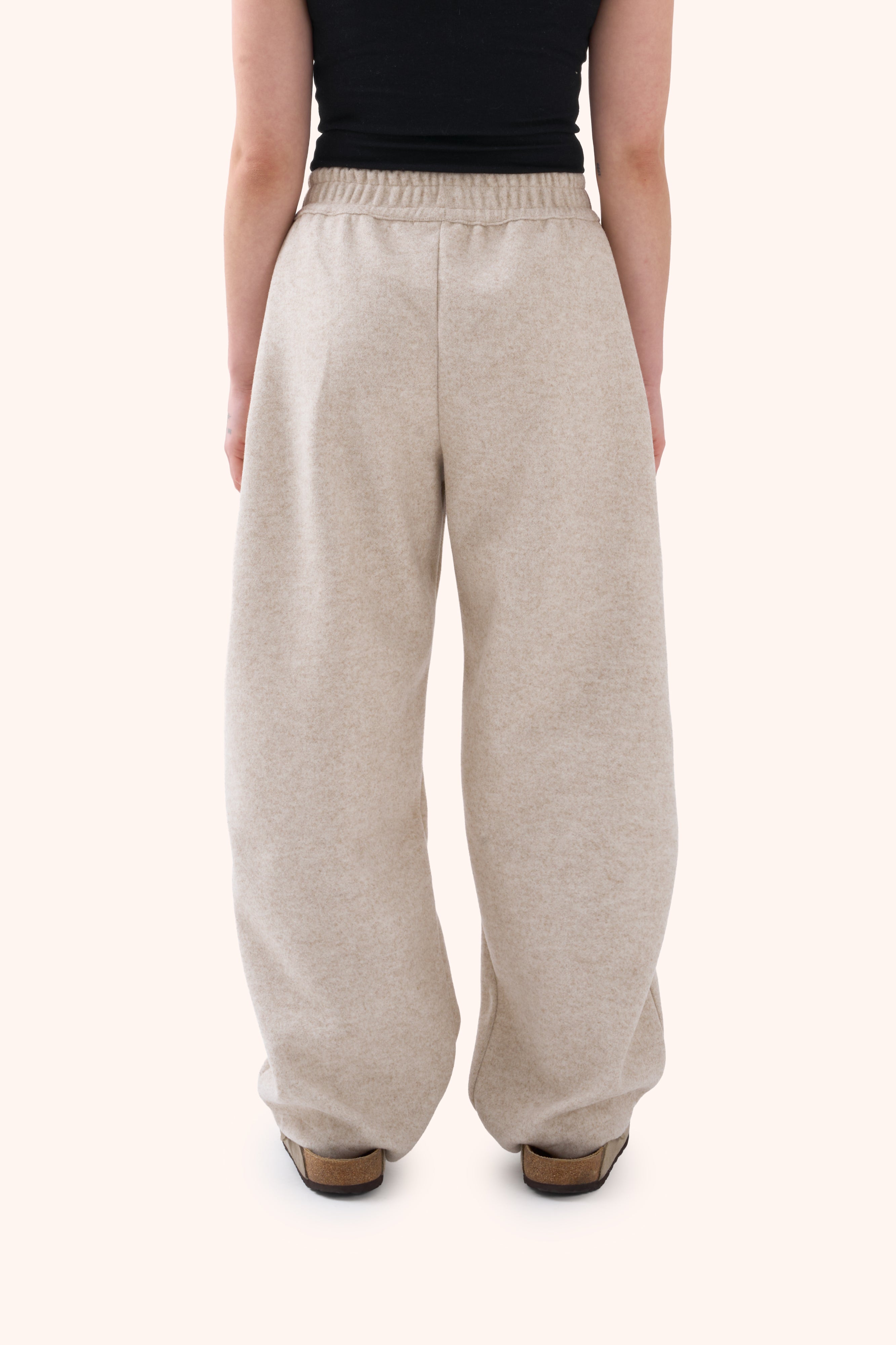 Sha Pleated Sandstone Trousers