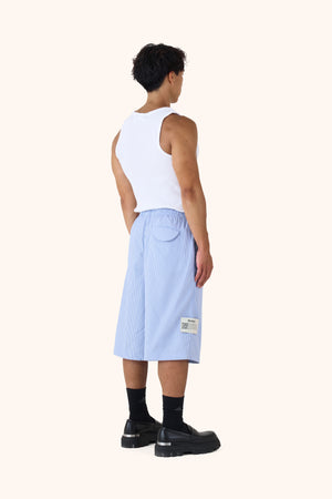 Shula Blue Pinstripe Jorts