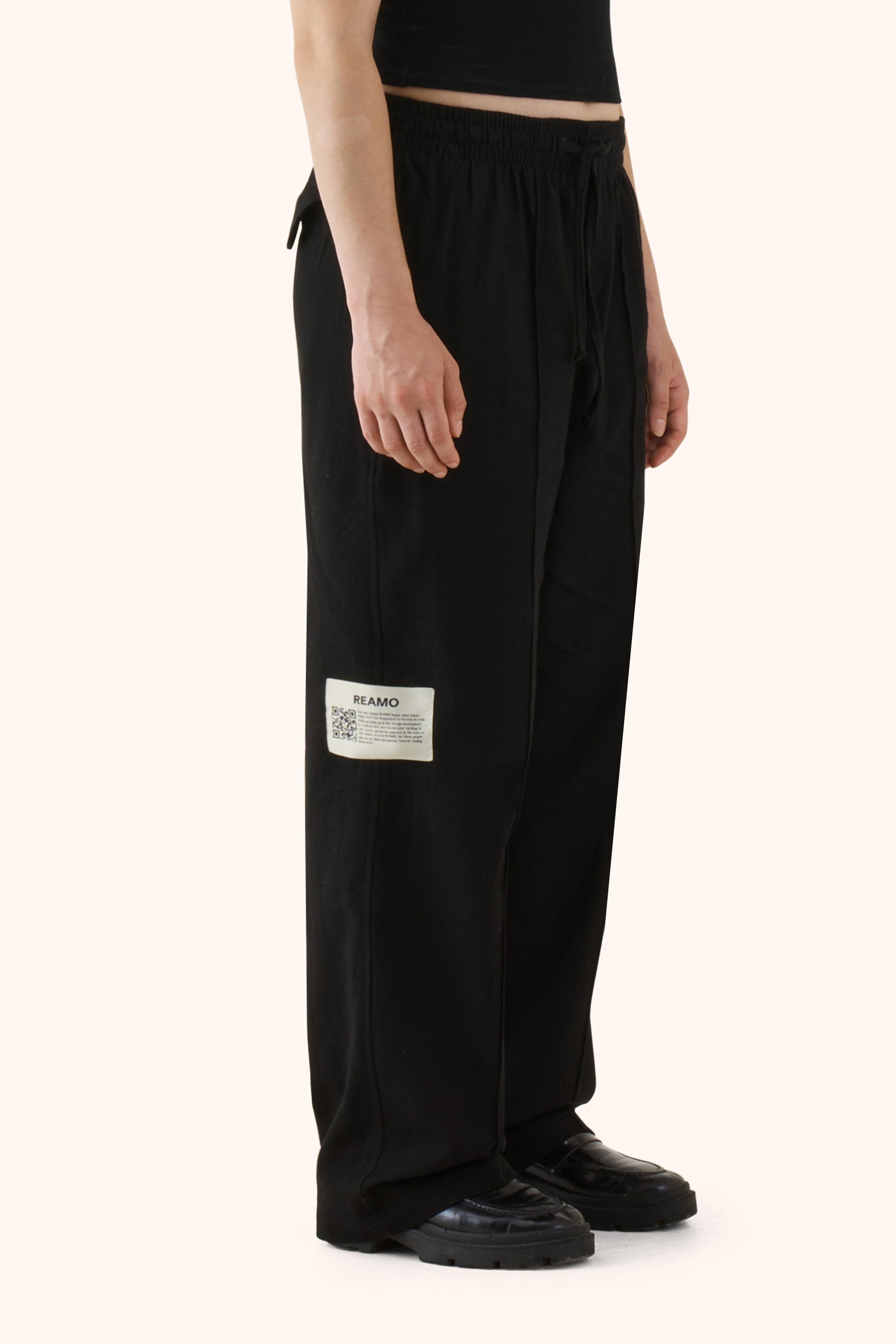 Sha Midnight Linen Trousers