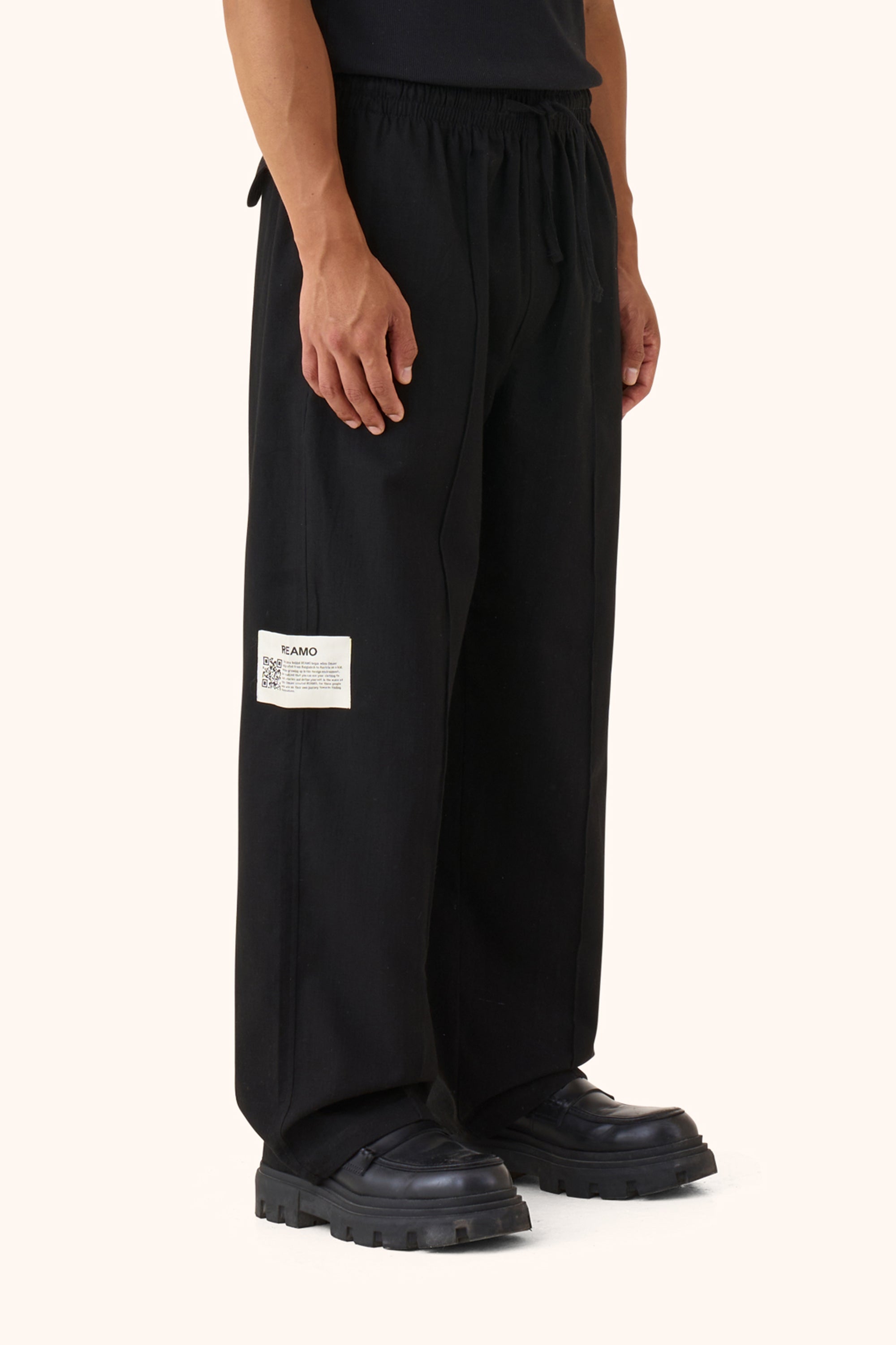 Sha Midnight Linen Trousers