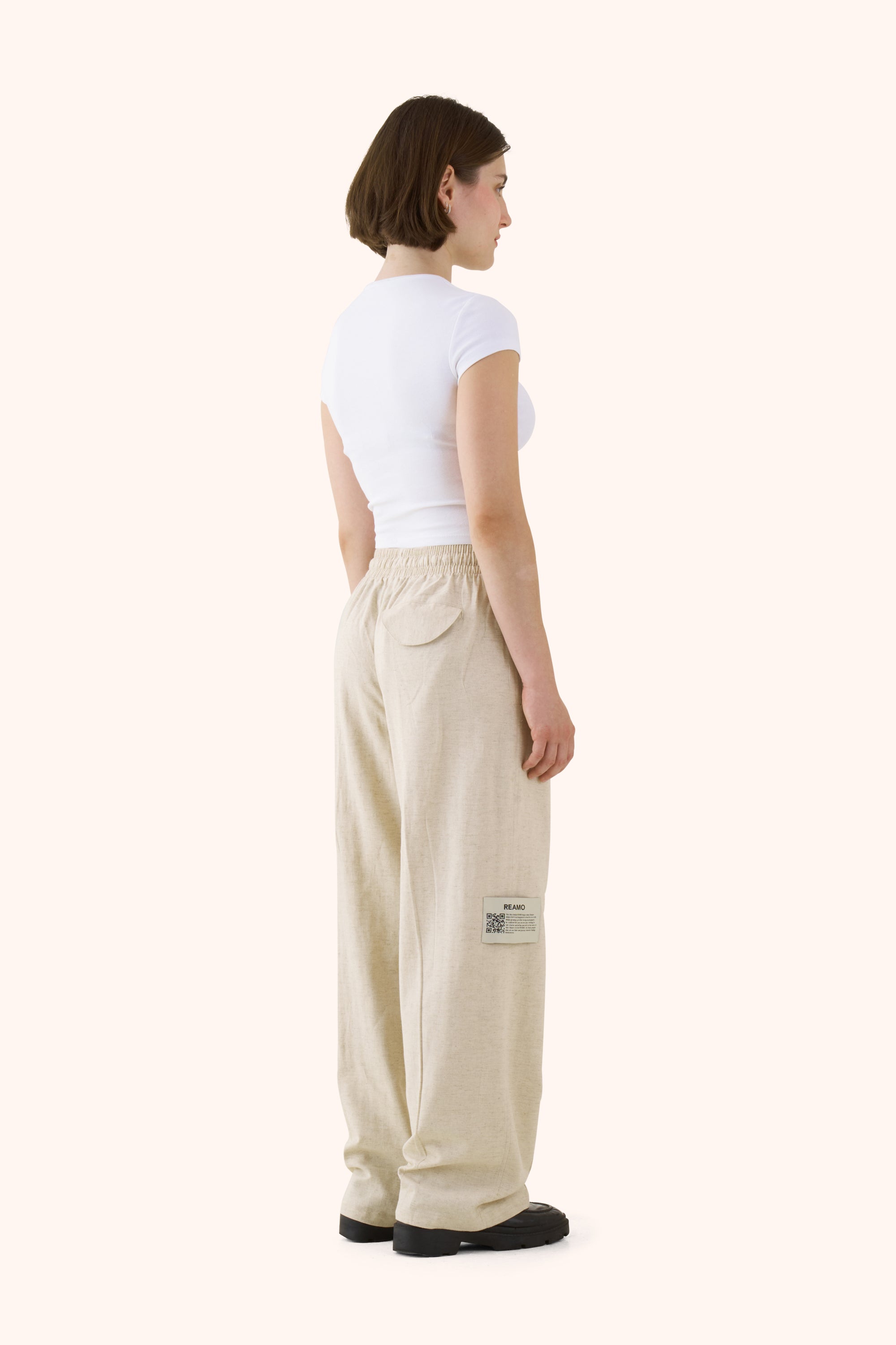 Sha Sandstone Linen Trousers