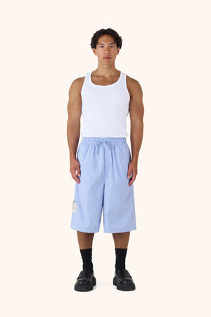 Shula Blue Pinstripe Jorts