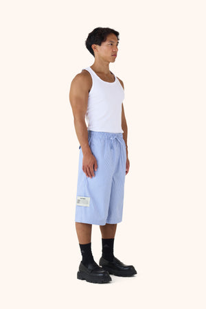 Shula Blue Pinstripe Jorts