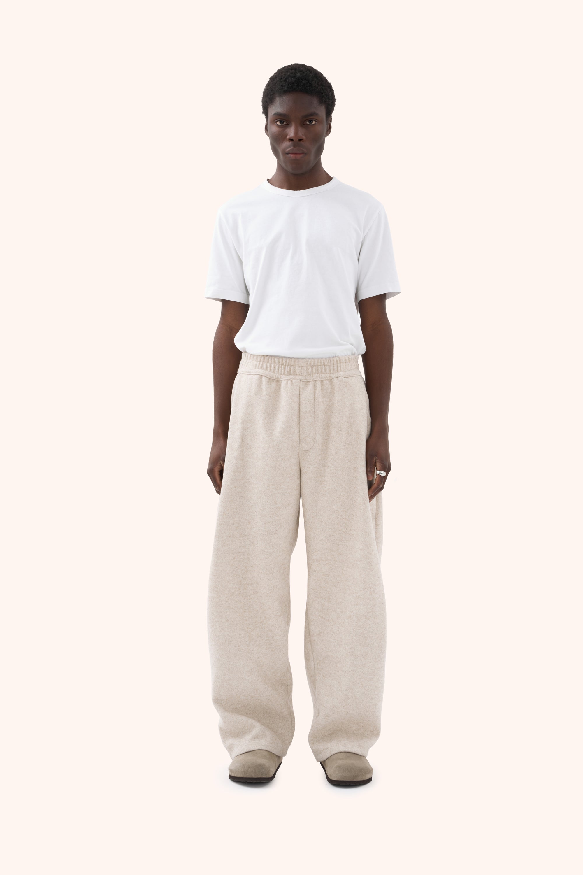 Sha Pleated Sandstone Trousers