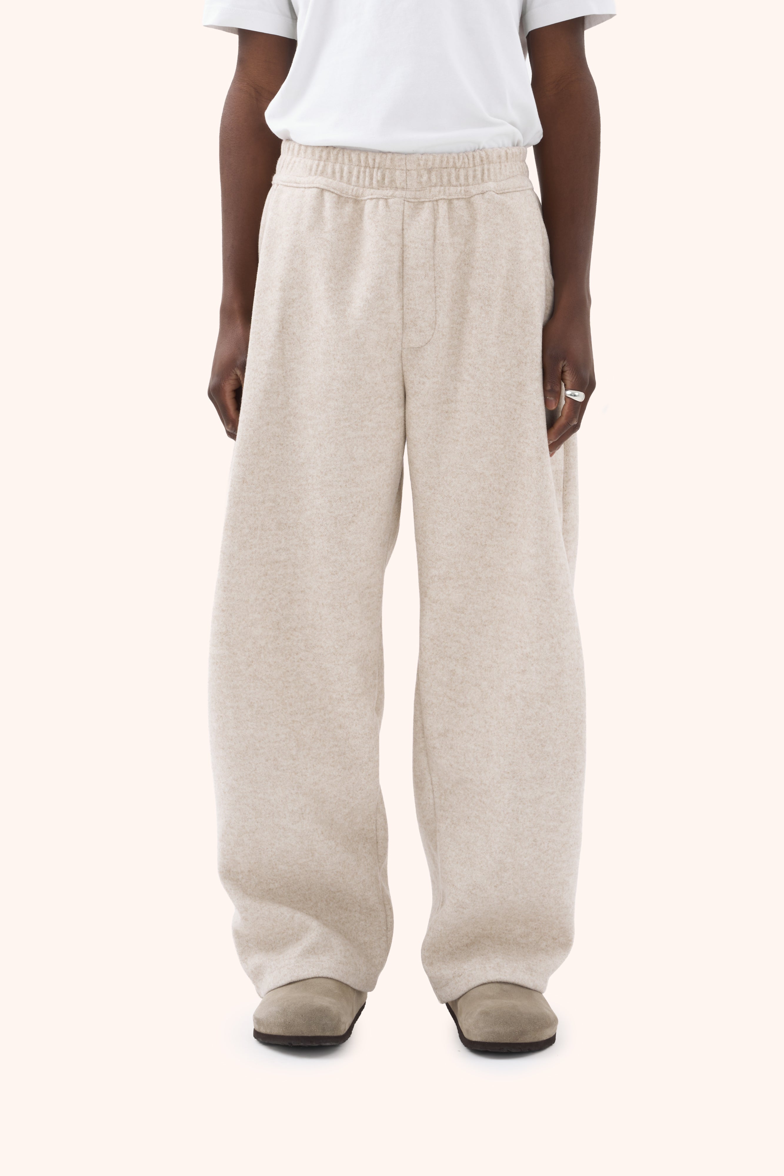 Sha Pleated Sandstone Trousers