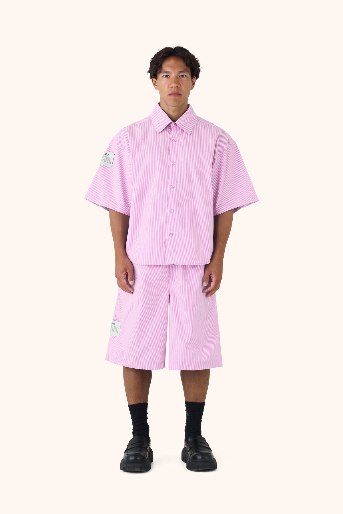 Shula Gum Pinstripe Jorts