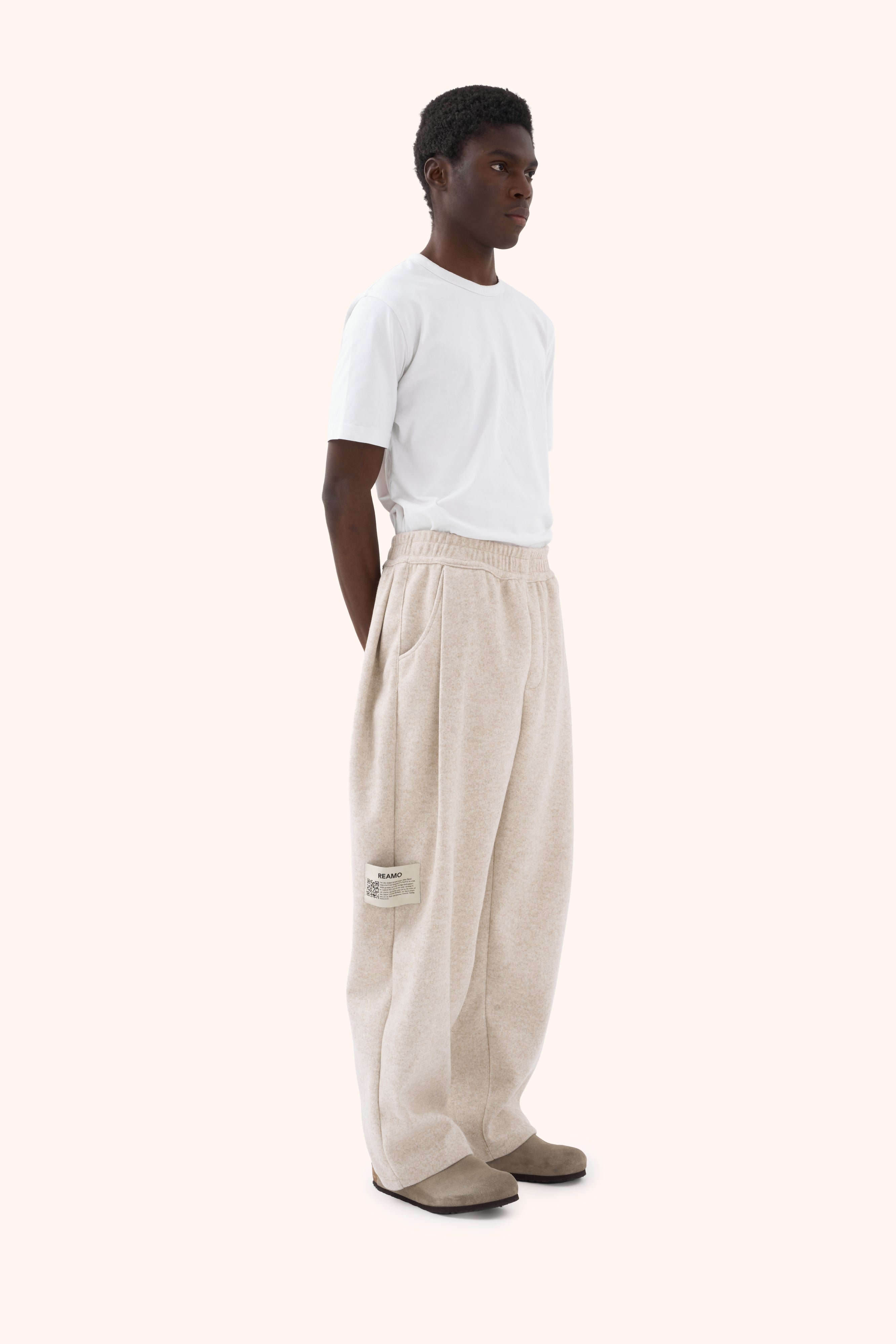 Sha Pleated Sandstone Trousers