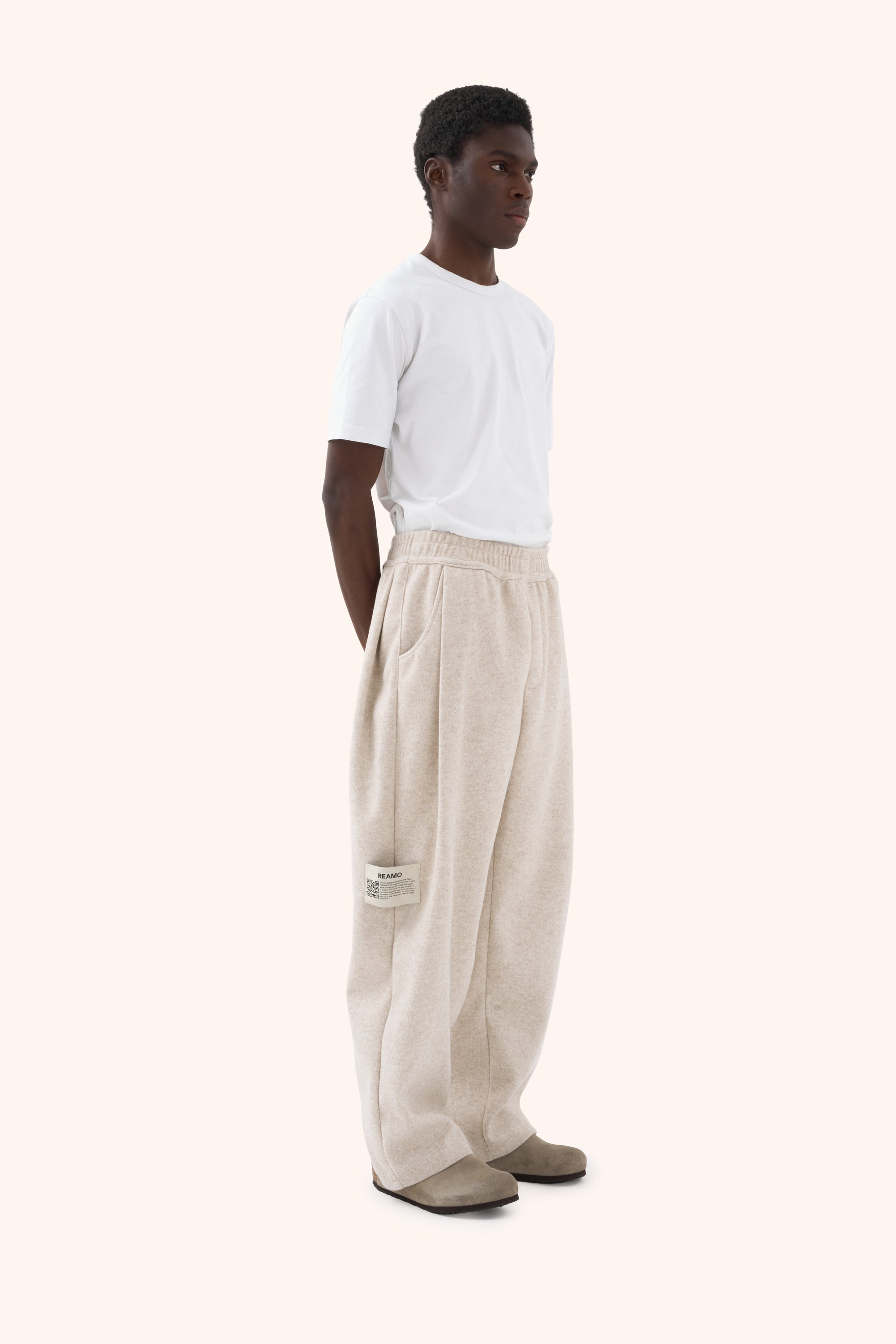 Sha Pleated Sandstone Trousers