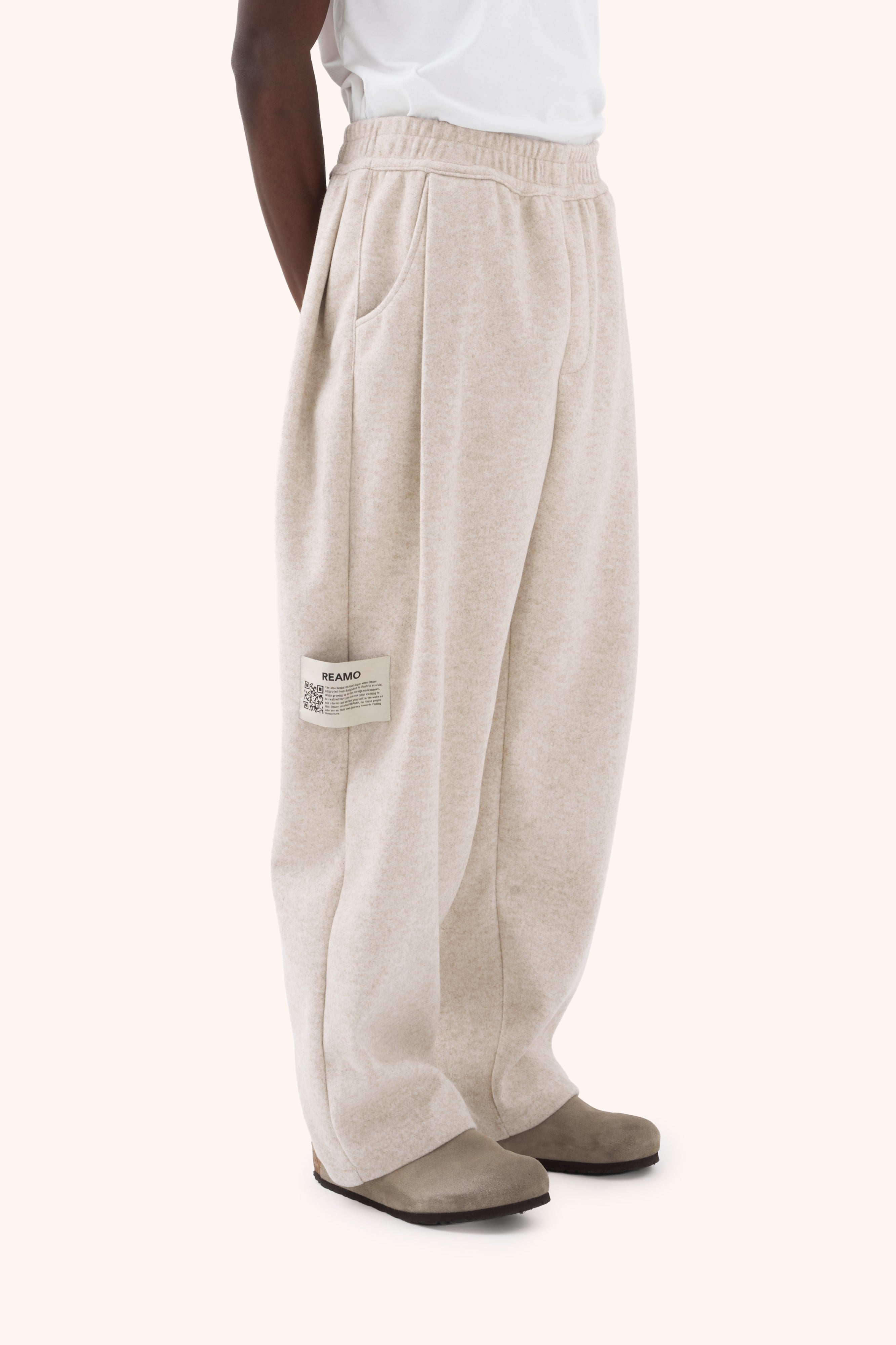 Sha Pleated Sandstone Trousers