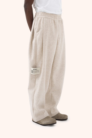 Sha Pleated Sandstone Trousers