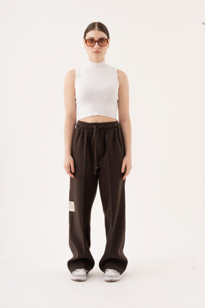 Sha Mud-Brown Trousers